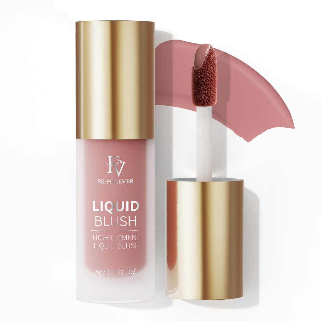 FV Liquid Blush, Long Lasting Buildable Cream Cheek Tint with High-Pigment Color, Weightless Blendable Formula for Natural Dewy Finish (Honey)