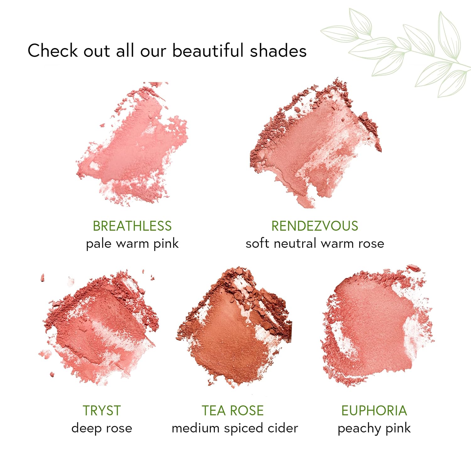 Honeybee Gardens Complexion Perfecting Blush Rendezvous, Soft Rose Natural & Glowy Finish Powder Blush for Cheeks, Highly Pigmented Long Lasting Blush, Vegan & Gluten-Free Face Makeup, 8.5g