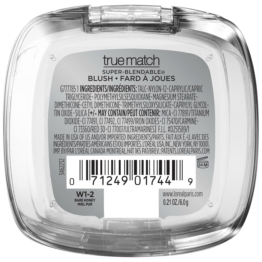 L'Oreal Paris True Match Super-Blendable Powder Blush, Bare Honey, 0.21 Oz (Packaging May Vary)