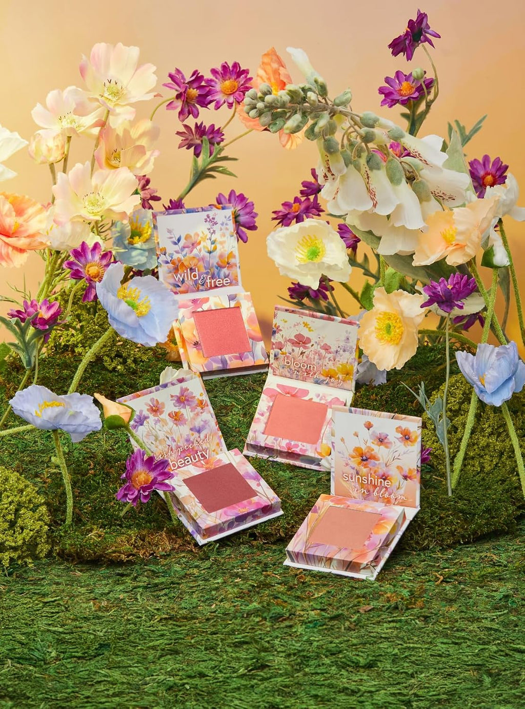 Honeybee Gardens Wildflower Blooming Blush, Vegan Pressed Powder, Natural Botanical Formula, 0.14oz (Primrose)