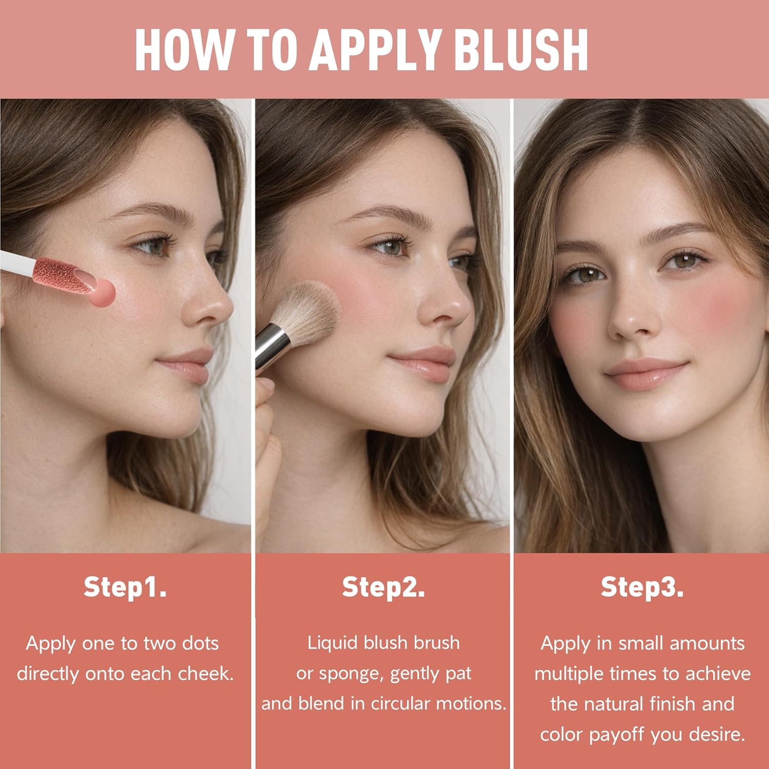 FV Liquid Blush, Long Lasting Buildable Cream Cheek Tint with High-Pigment Color, Weightless Blendable Formula for Natural Dewy Finish (Honey)
